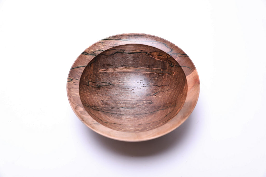 #2601 Spalted Ambrosia Maple Wooden Bowl  6 7/8" x 2 3/4"