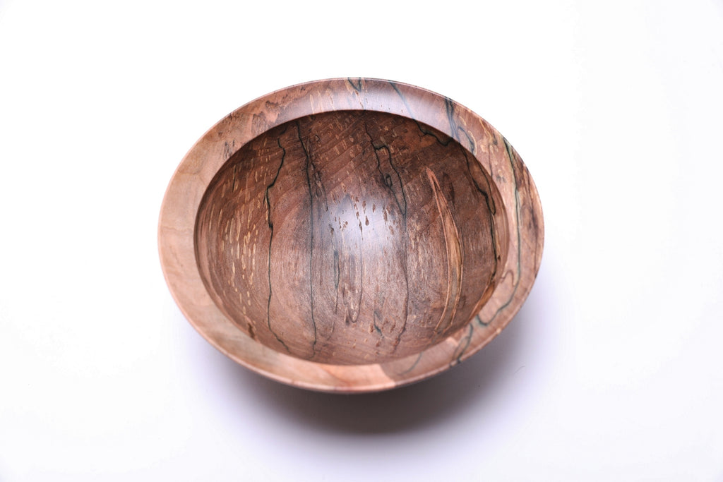 #2601 Spalted Ambrosia Maple Wooden Bowl  6 7/8" x 2 3/4"