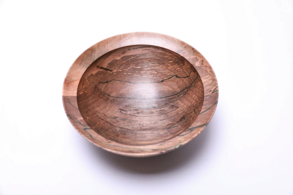 #2601 Spalted Ambrosia Maple Wooden Bowl  6 7/8" x 2 3/4"