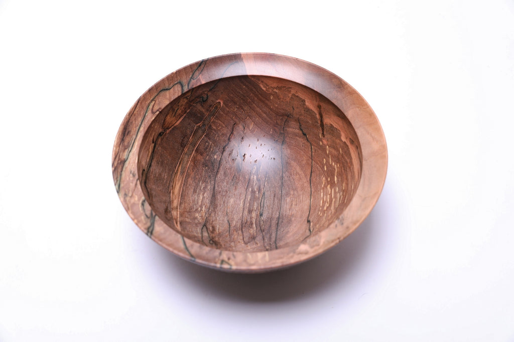 #2601 Spalted Ambrosia Maple Wooden Bowl  6 7/8" x 2 3/4"