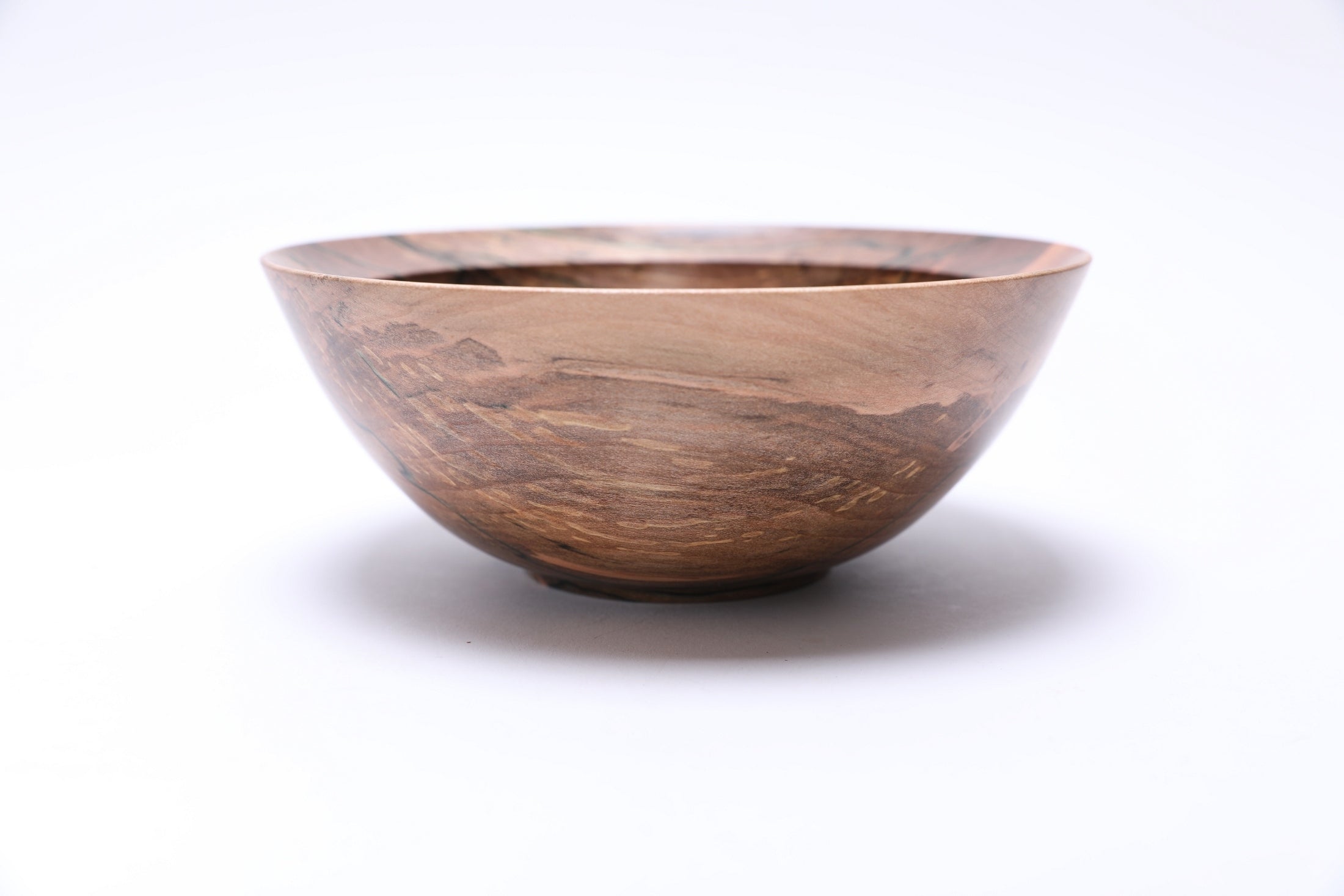 #2601 Spalted Ambrosia Maple Wooden Bowl  6 7/8" x 2 3/4"