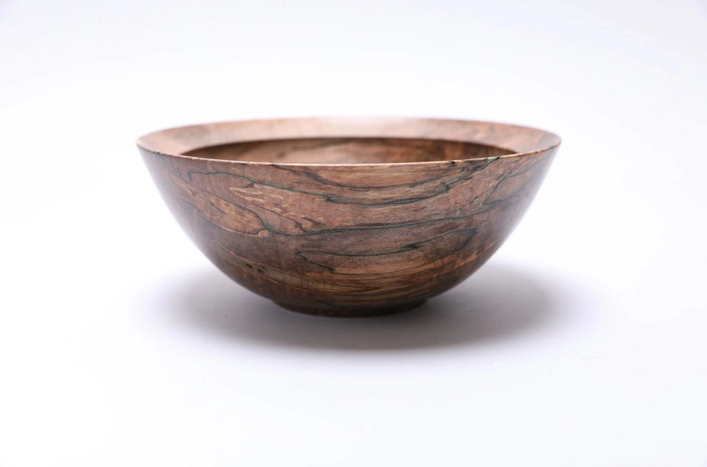 #2601 Spalted Ambrosia Maple Wooden Bowl  6 7/8" x 2 3/4"