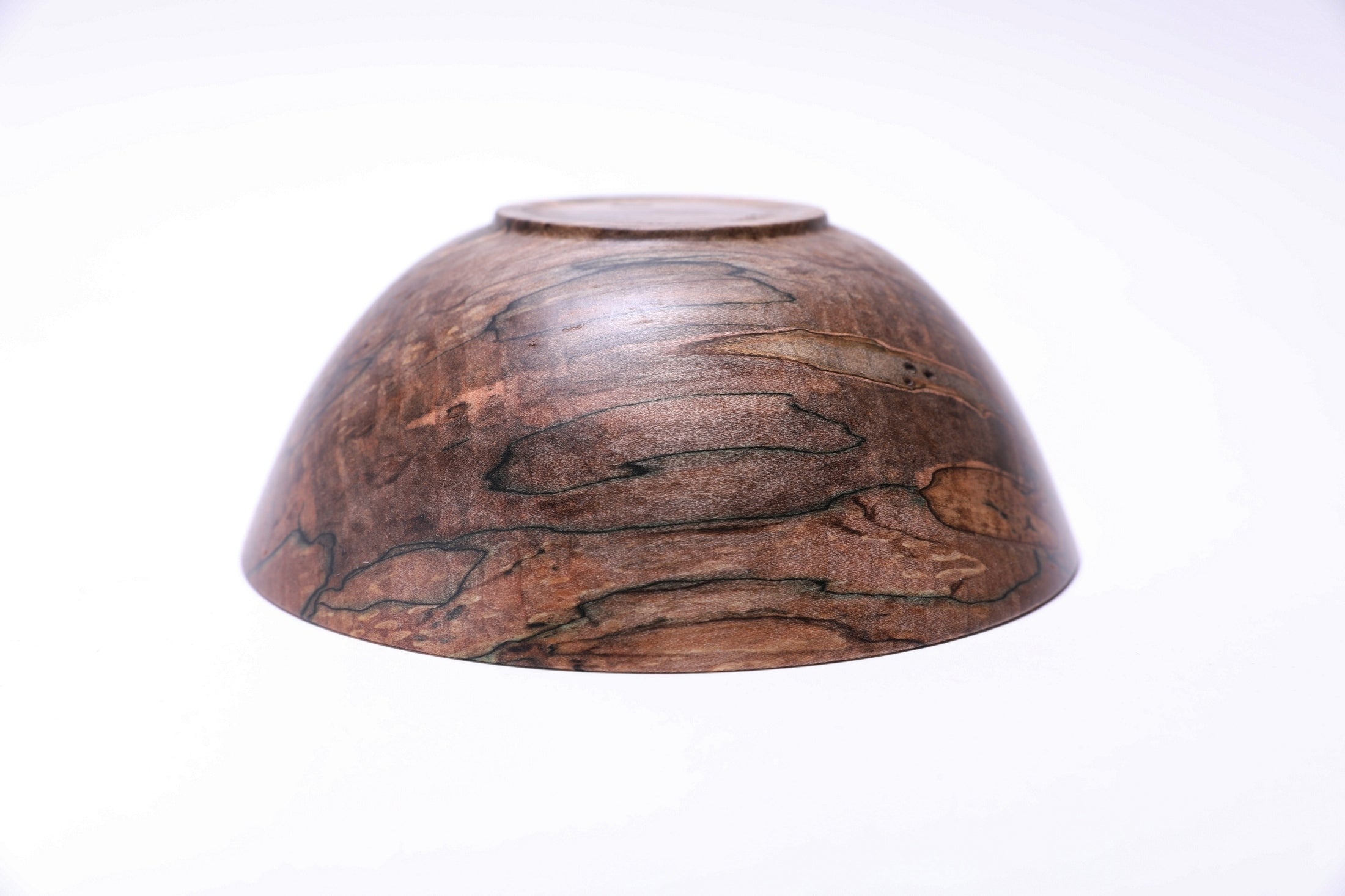 #2601 Spalted Ambrosia Maple Wooden Bowl  6 7/8" x 2 3/4"