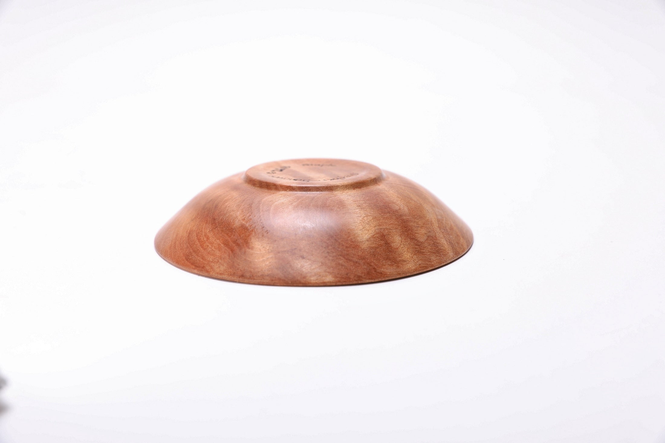 #2610 Quilted Big Leaf Maple Wooden Ring Dish  4 3/4" x 1"