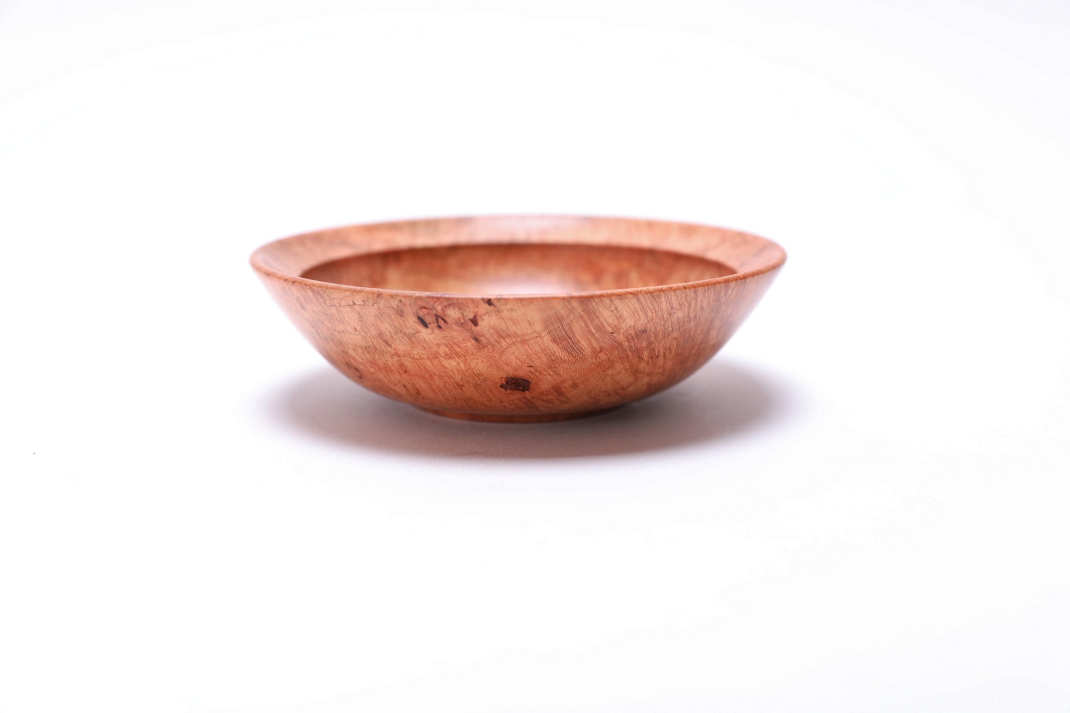 #2612 Wild Black Cherry Burl Wooden Bowl  4 3/4" x 1 3/8"