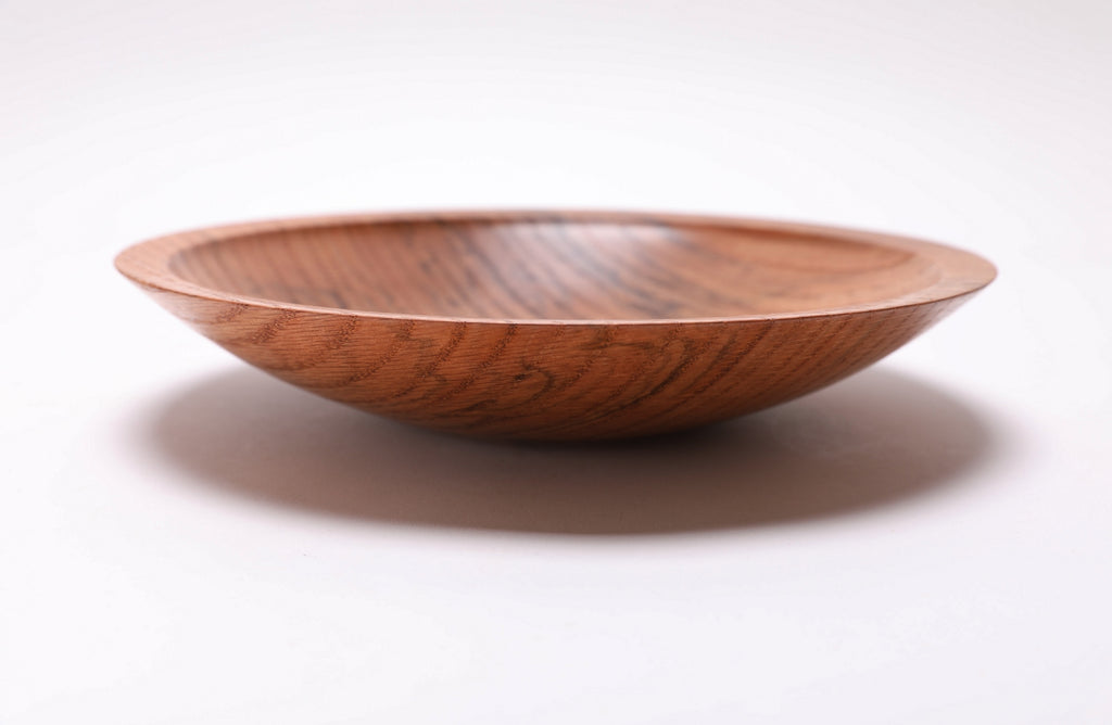 #2617 Spalted Quartersawn Red Oak Wooden Bowl 9 3/4" x 1 7/8"