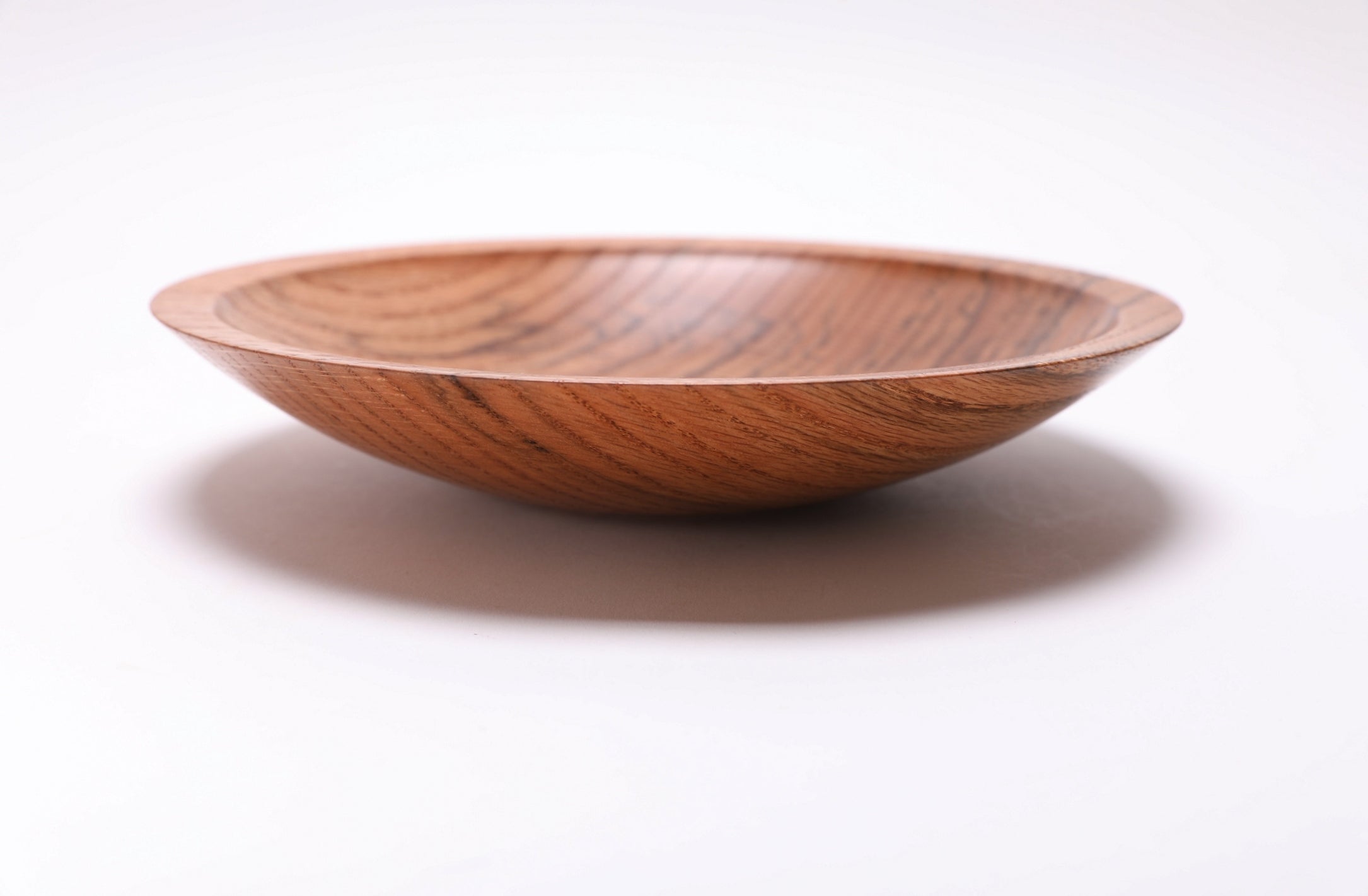 #2617 Spalted Quartersawn Red Oak Wooden Bowl 9 3/4" x 1 7/8"