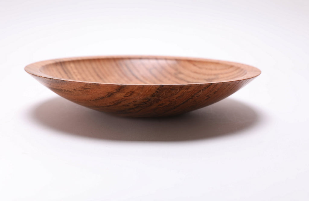 #2617 Spalted Quartersawn Red Oak Wooden Bowl 9 3/4" x 1 7/8"