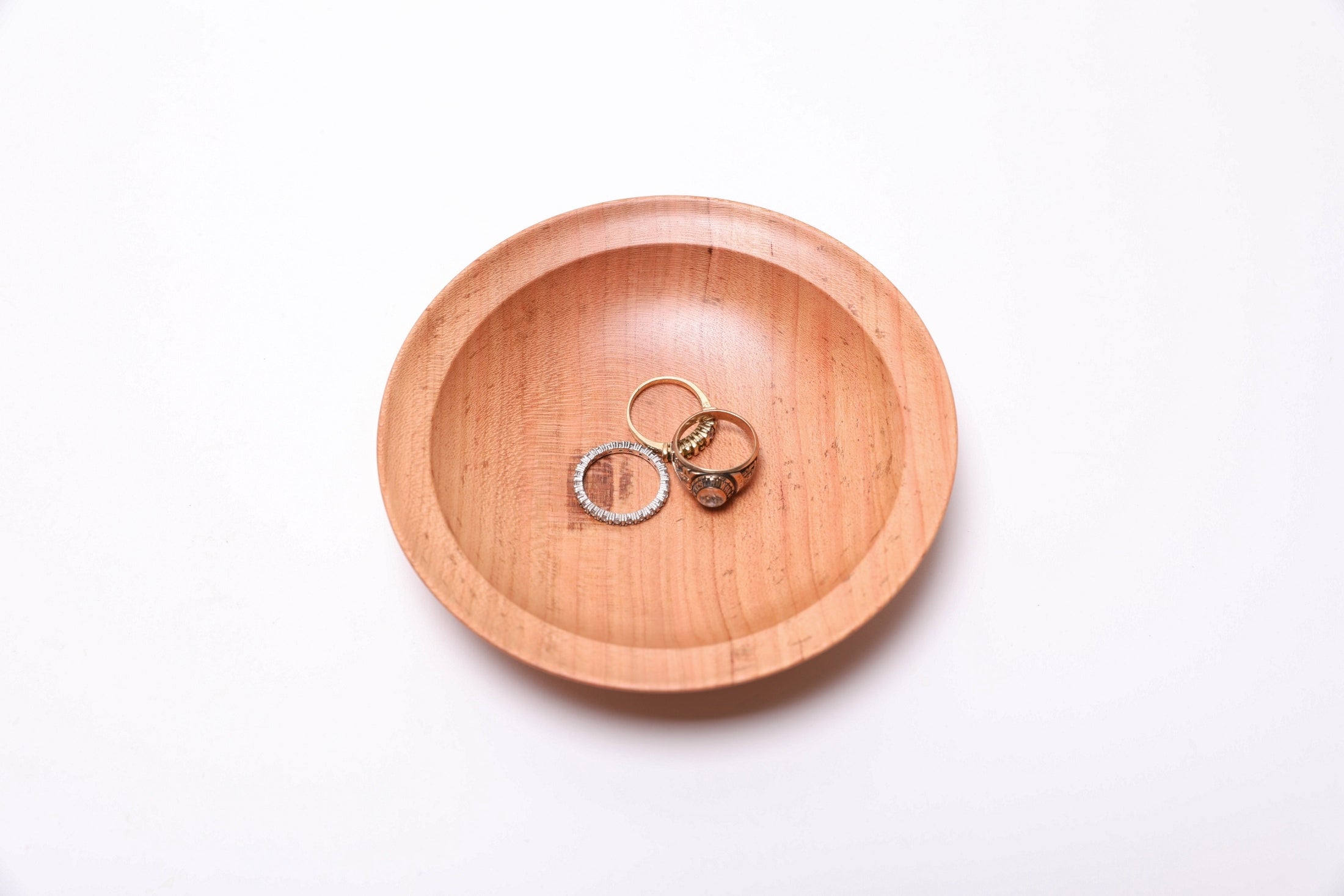 #2614 Quartersawn Wild Black Cherry Wooden Ring Dish  5 1/8" x 1 1/8"