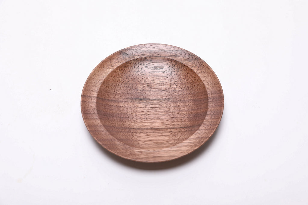 #2616 Quartersawn Wild Black Walnut Wooden Ring Dish  5 1/2" x 7/8"