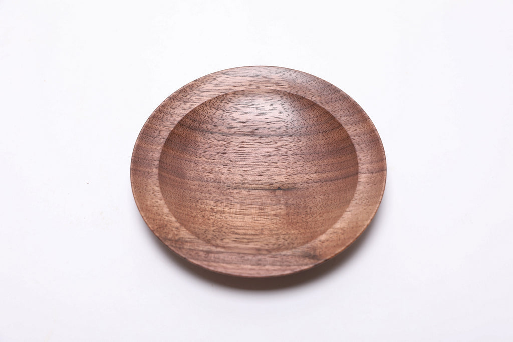 #2616 Quartersawn Wild Black Walnut Wooden Ring Dish  5 1/2" x 7/8"