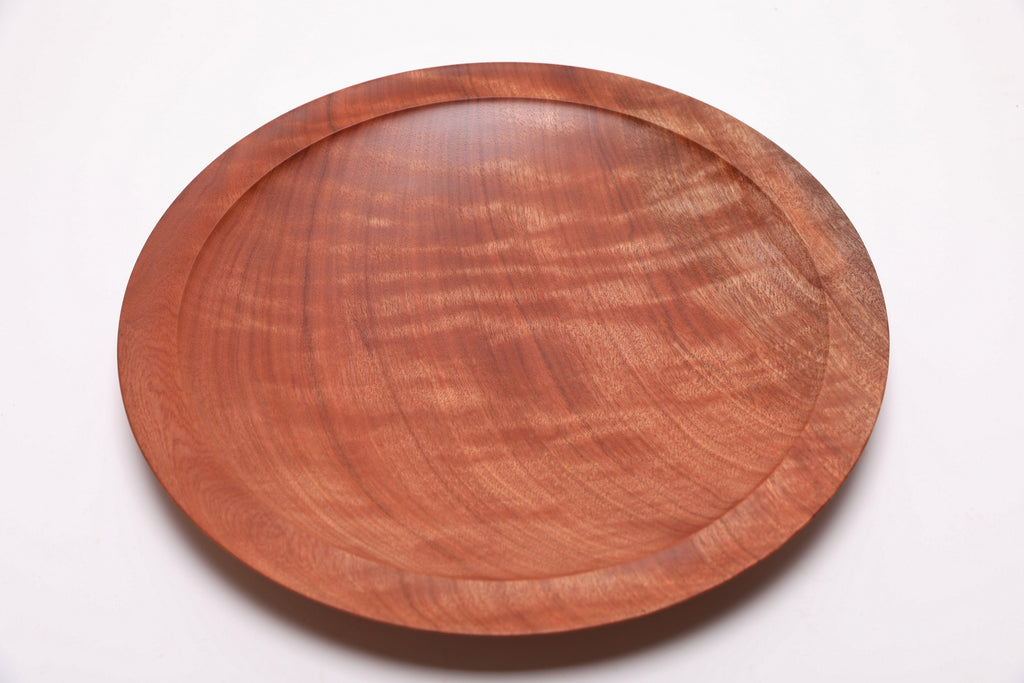 #2624 Quilted Makore Wooden Platter  13 1/4" x 1 3/8"