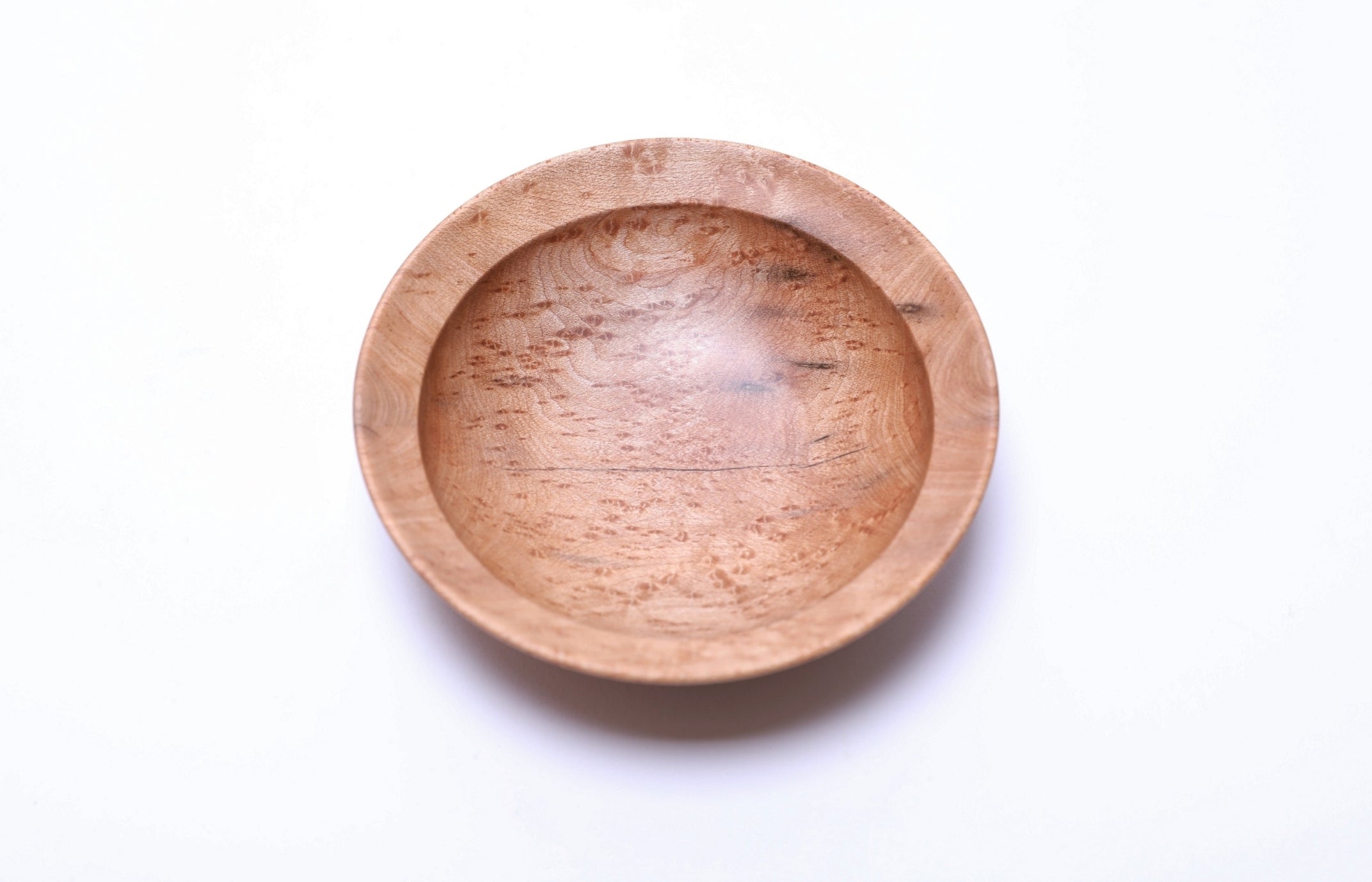 #2631 Small Birdseye Maple Wooden Ring Dish  4 5/8" x 1 3/8"