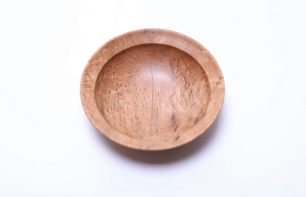 #2631 Small Birdseye Maple Wooden Ring Dish  4 5/8" x 1 3/8"