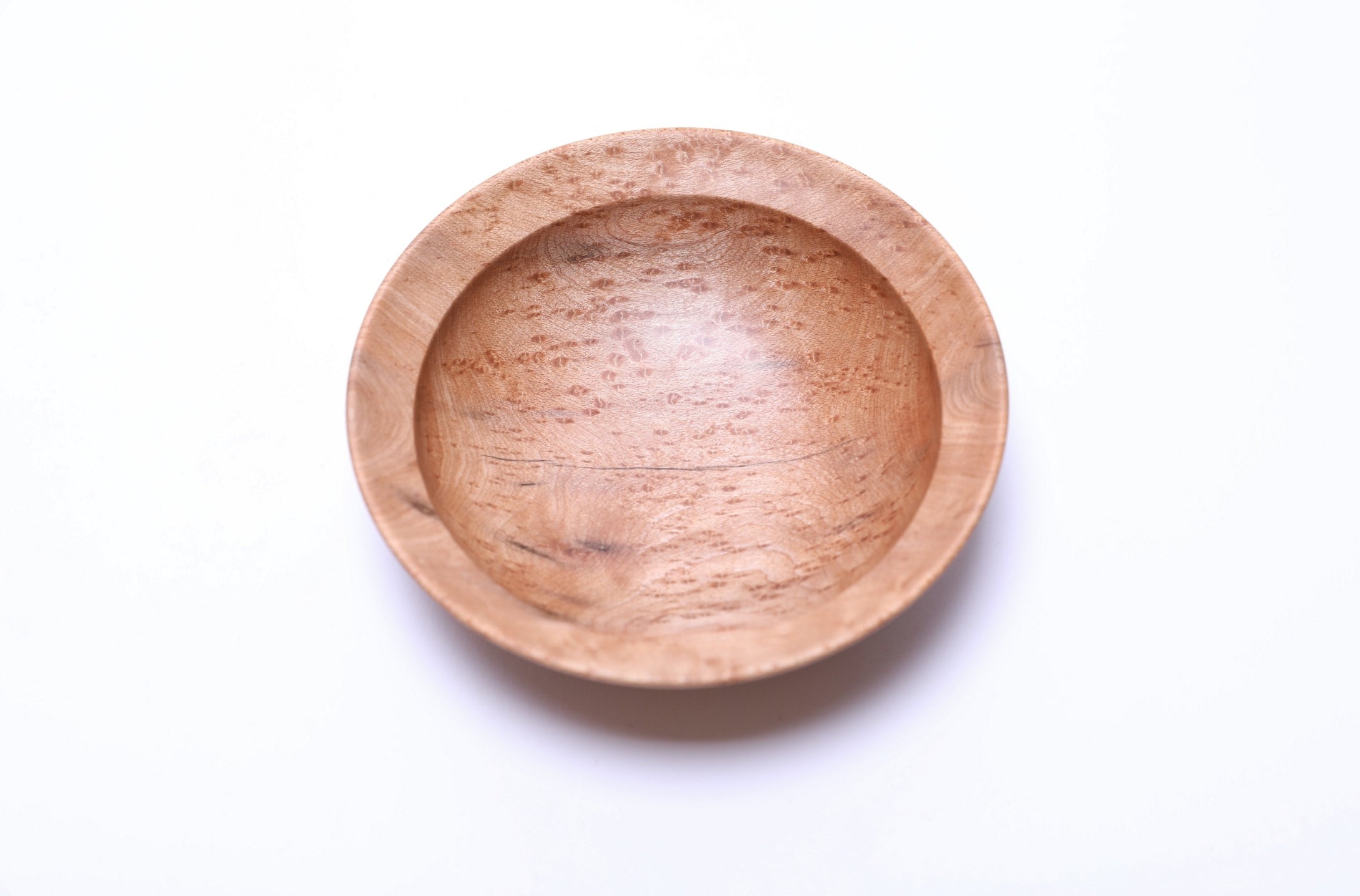 #2631 Small Birdseye Maple Wooden Ring Dish  4 5/8" x 1 3/8"