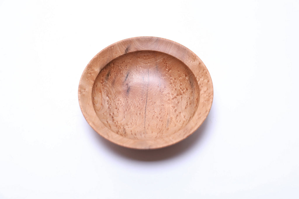 #2631 Small Birdseye Maple Wooden Ring Dish  4 5/8" x 1 3/8"