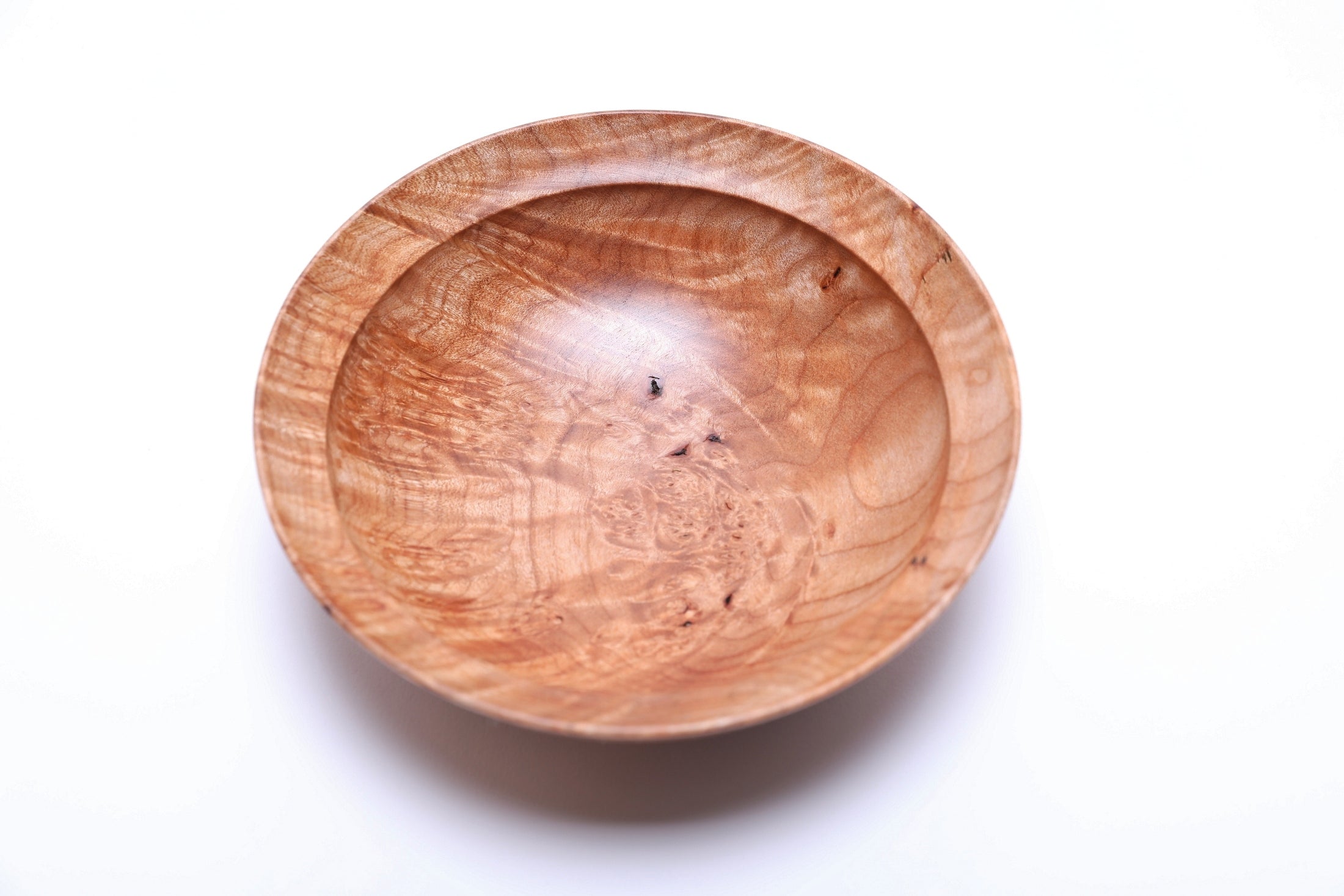 #2647 Big Leaf Maple Burl Wooden Bowl  (6 1/4" x 2")