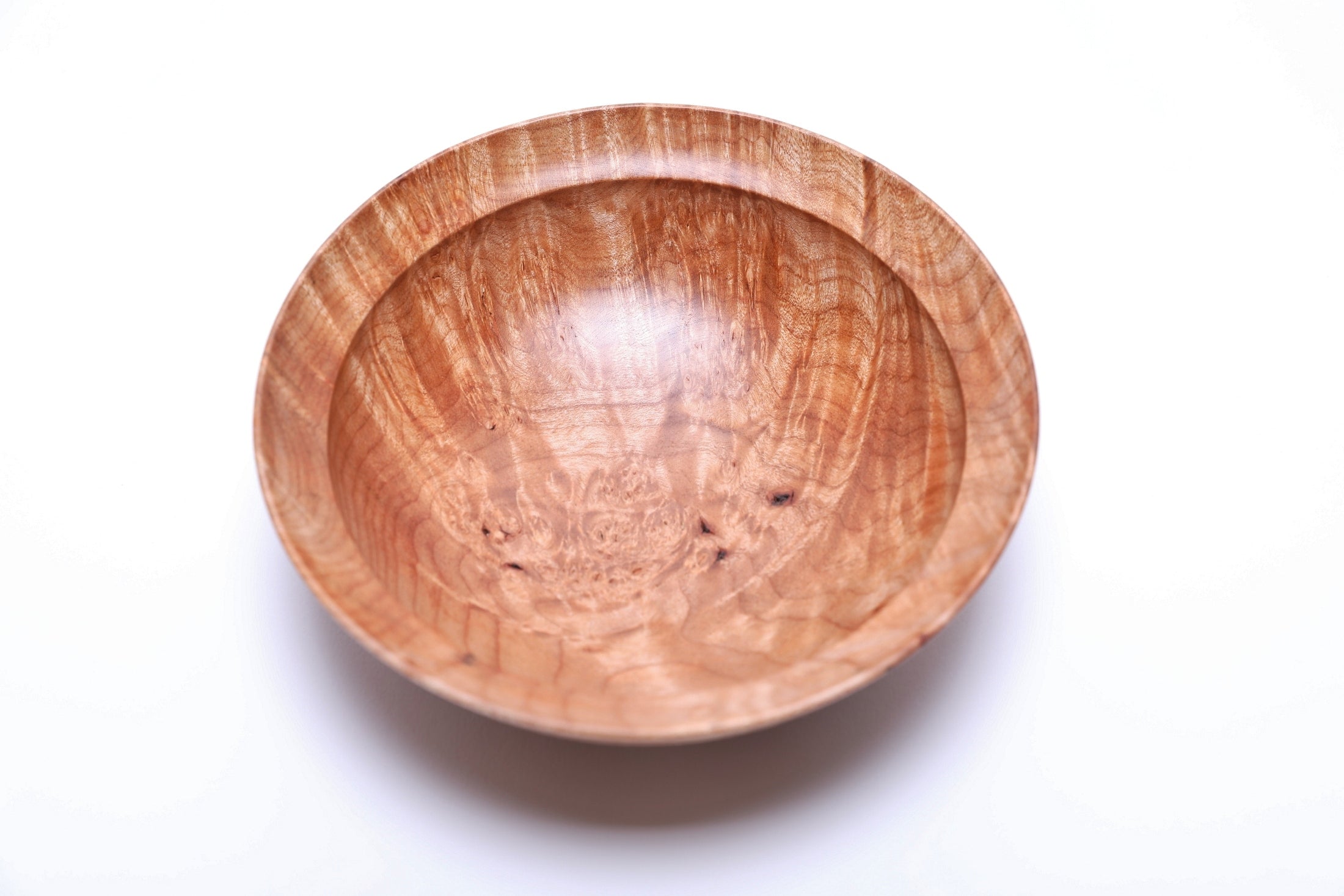 #2647 Big Leaf Maple Burl Wooden Bowl  (6 1/4" x 2")