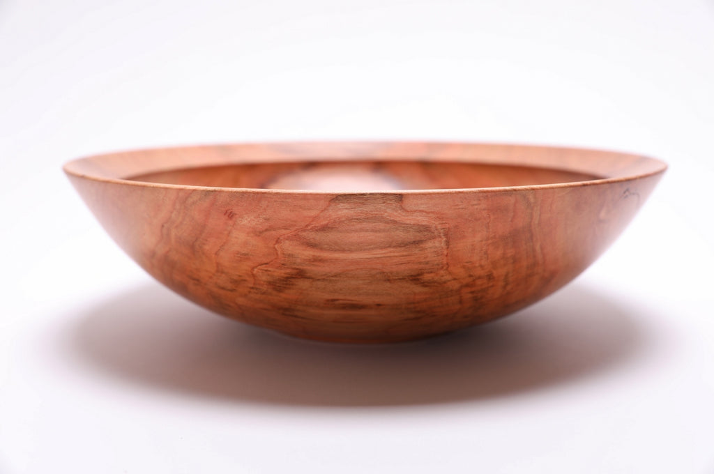 #2644 Curly Wild Black Cherry Fruit and Wooden Salad Bowl  (11" x 3 1/8")