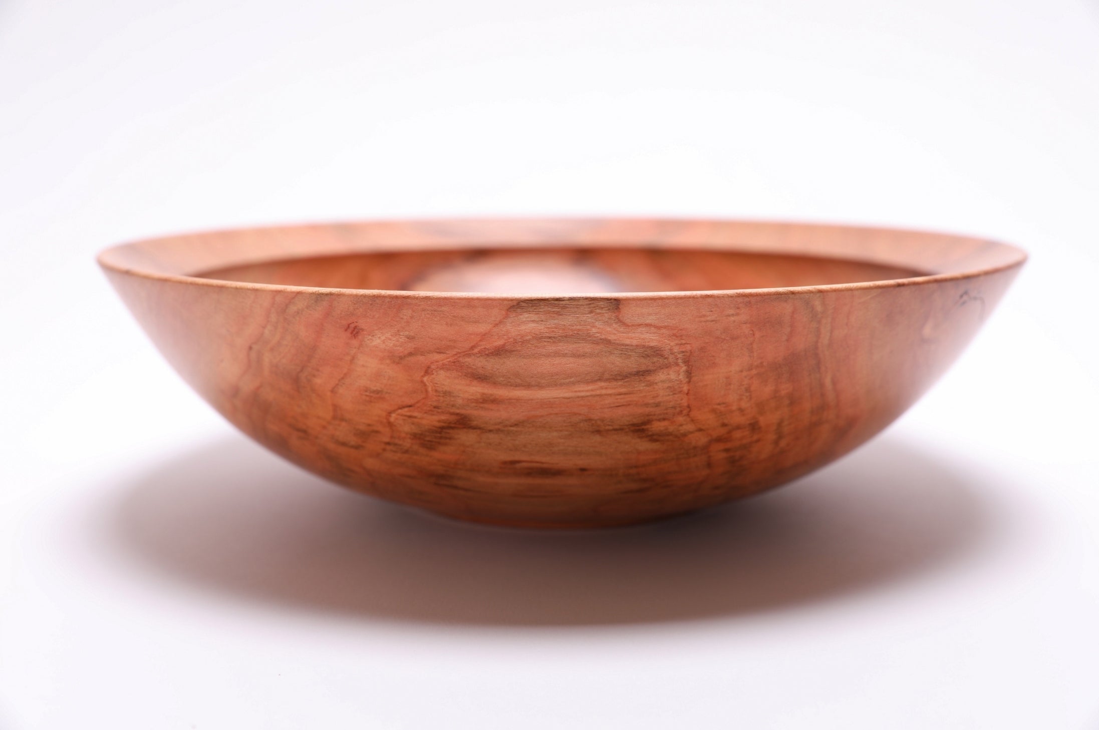 #2644 Curly Wild Black Cherry Fruit and Wooden Salad Bowl  (11" x 3 1/8")