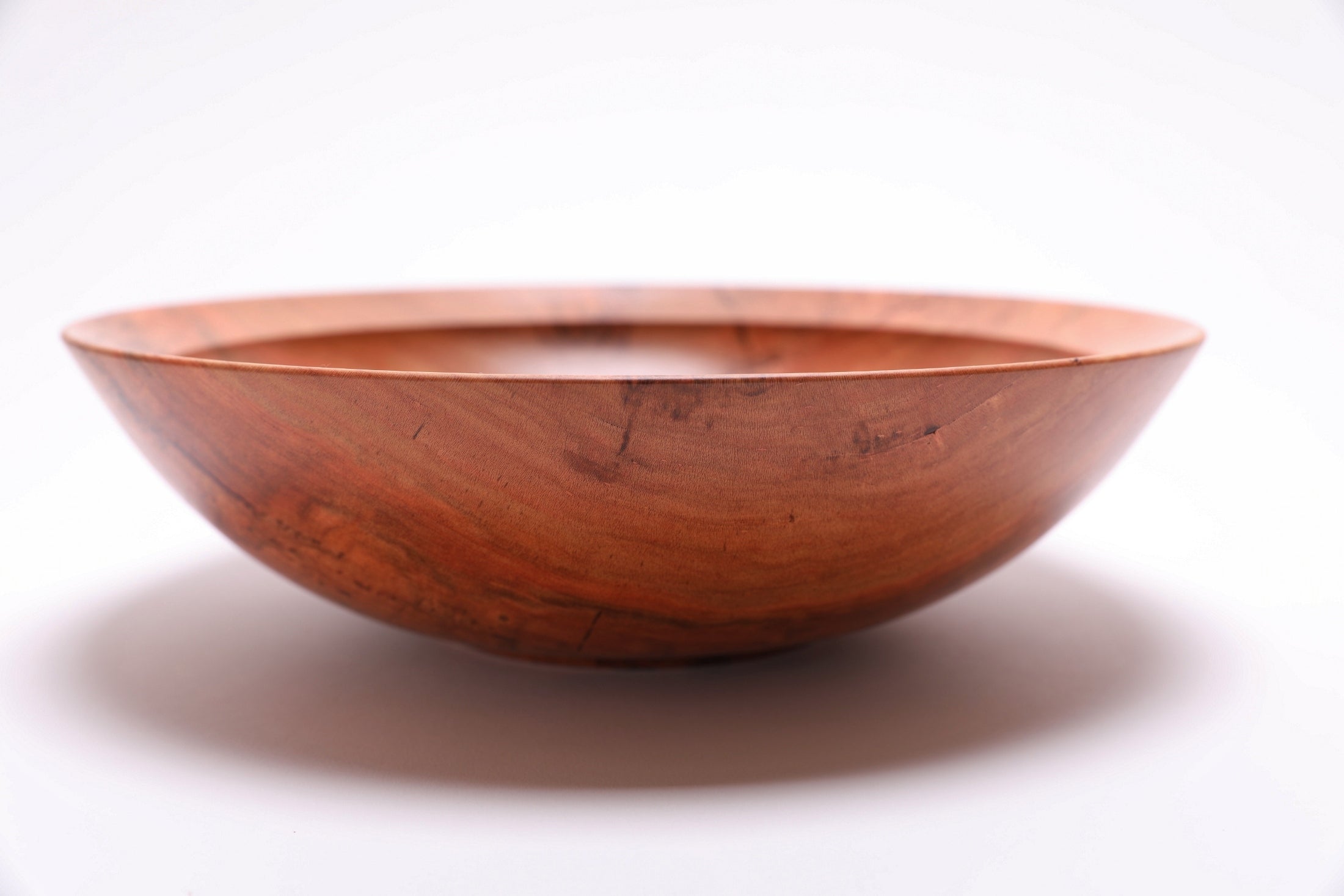 #2644 Curly Wild Black Cherry Fruit and Wooden Salad Bowl  (11" x 3 1/8")