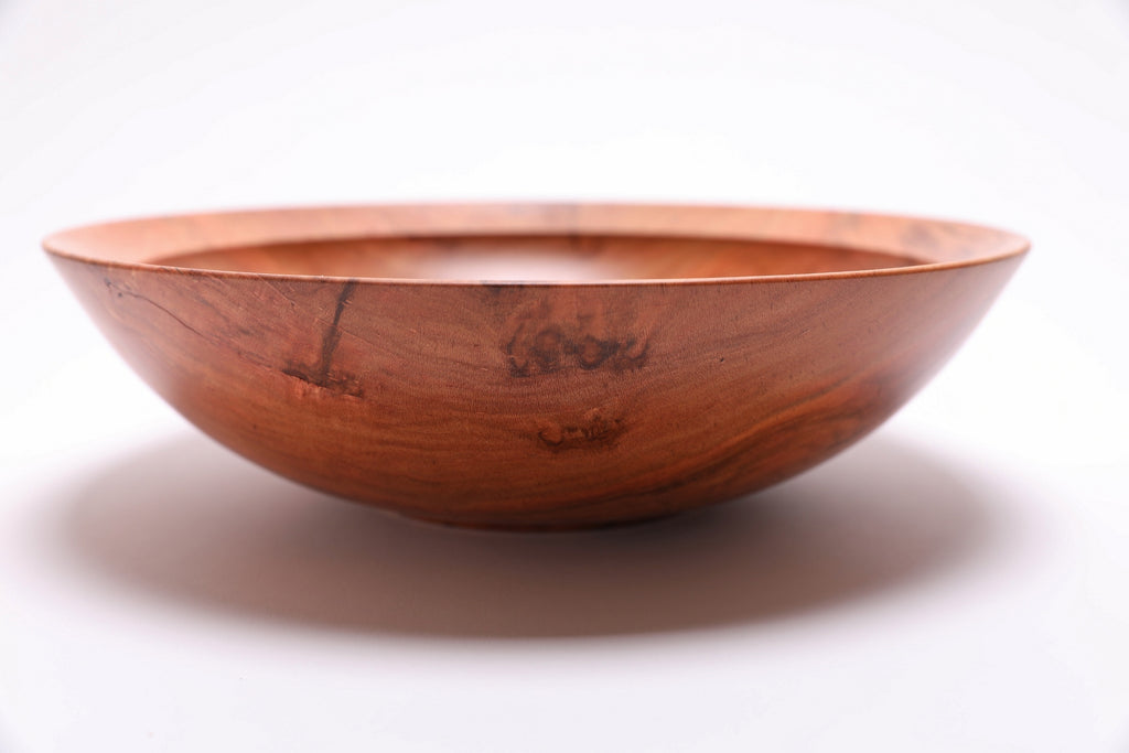 #2644 Curly Wild Black Cherry Fruit and Wooden Salad Bowl  (11" x 3 1/8")