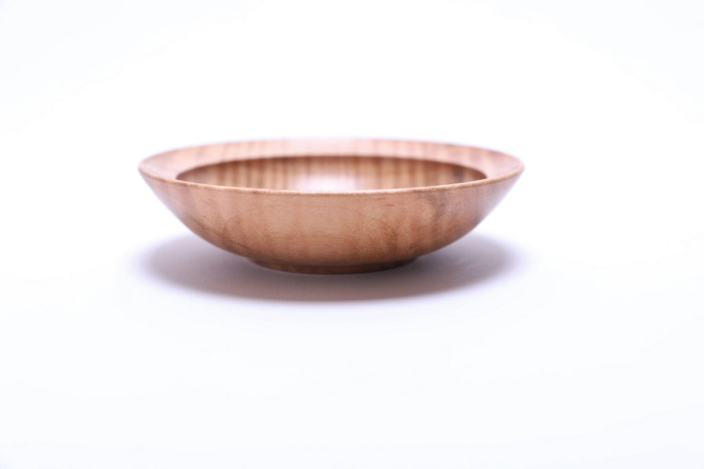 #2649 Fiddleback Maple Wooden Ring Dish  (4 3/8" x 1 1/8")