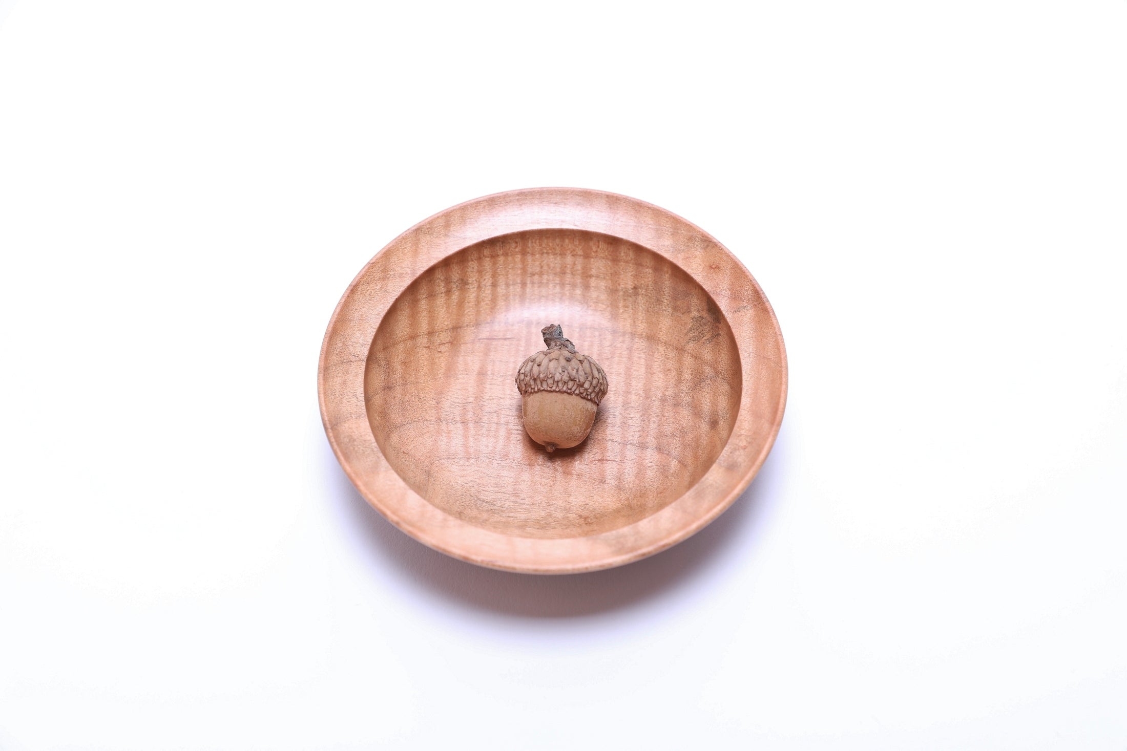 #2649 Fiddleback Maple Wooden Ring Dish  (4 3/8" x 1 1/8")