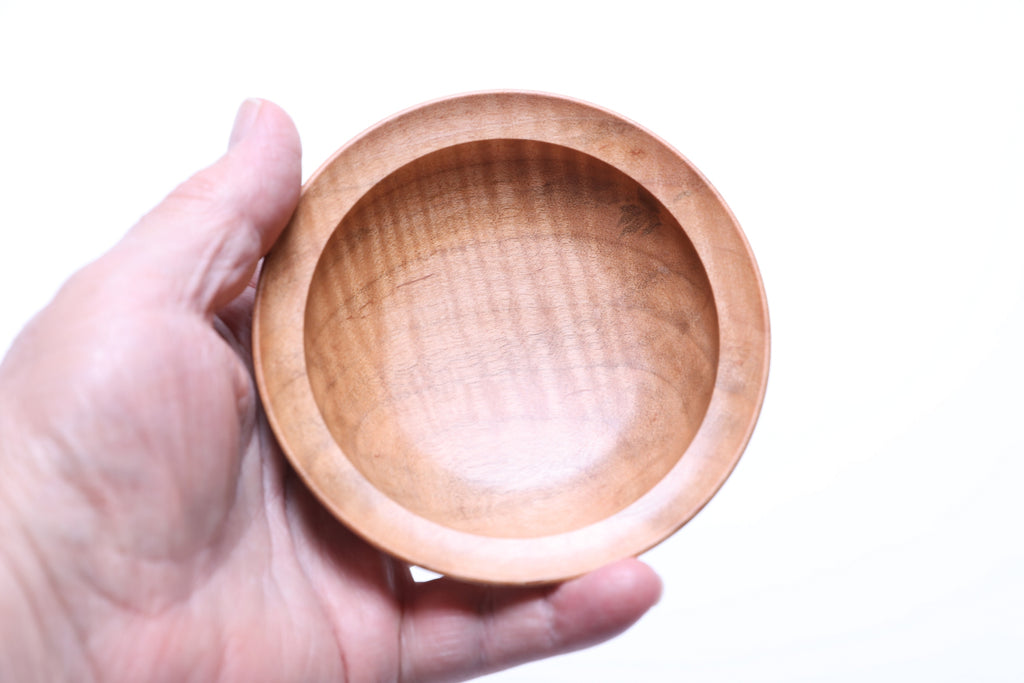 #2649 Fiddleback Maple Wooden Ring Dish  (4 3/8" x 1 1/8")