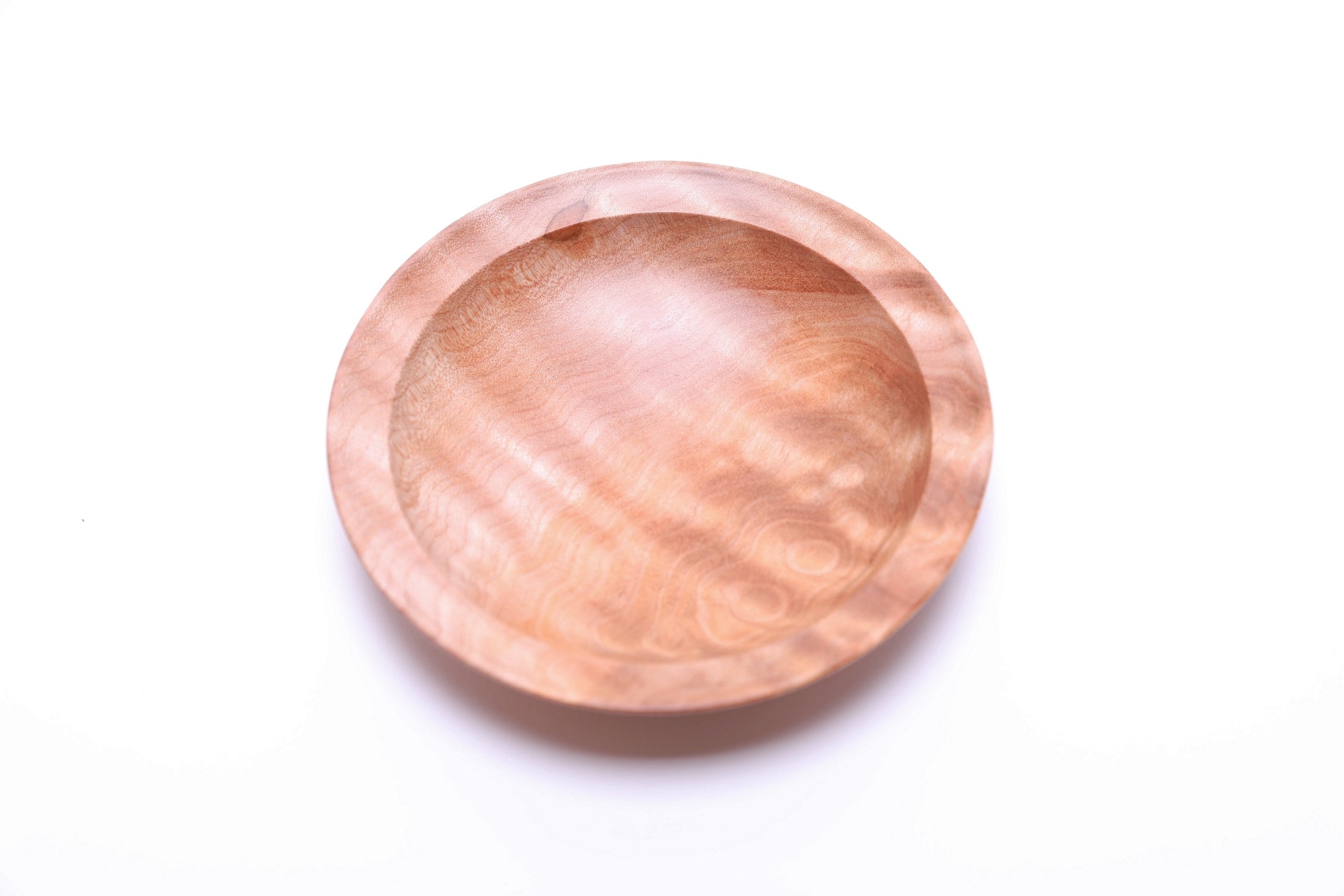 #2654 Quilted Curly Big Leaf Maple Wooden Ring Dish  (4 3/4" x 1")