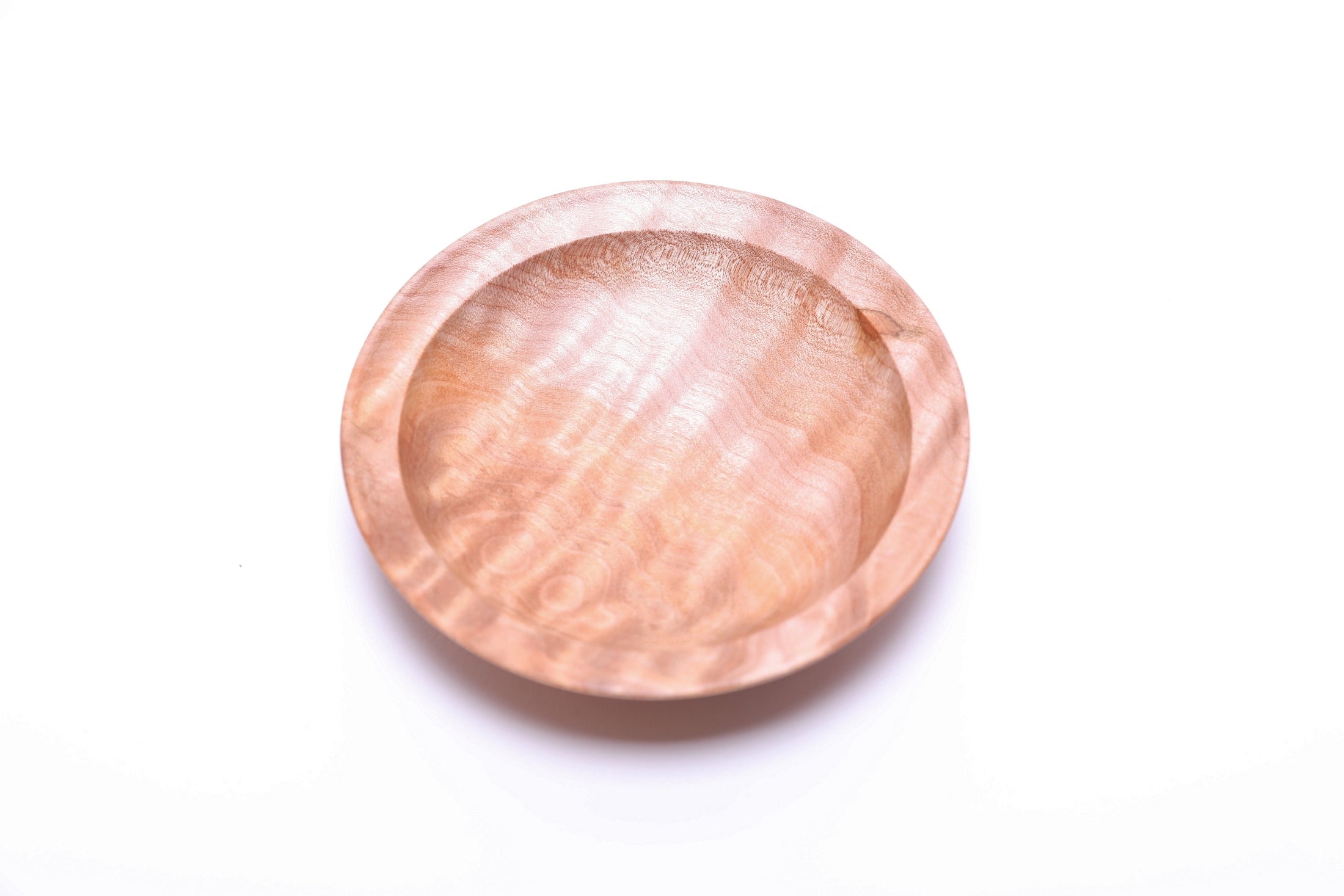 #2654 Quilted Curly Big Leaf Maple Wooden Ring Dish  (4 3/4" x 1")