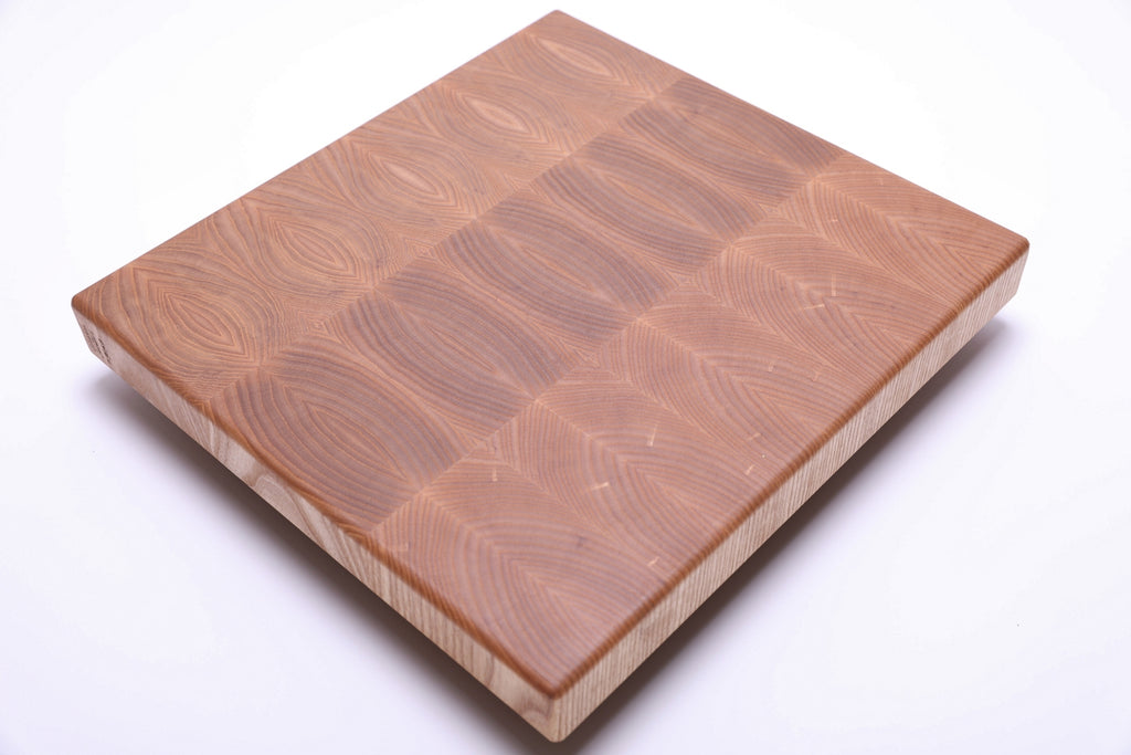 #3057 Book Matched Ash End Grain Cutting Board  (14 1/2" x 13 3/4" x 1 5/8")