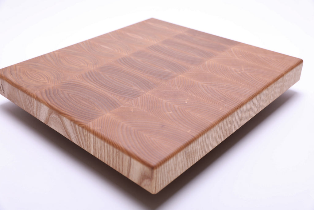 #3057 Book Matched Ash End Grain Cutting Board  (14 1/2" x 13 3/4" x 1 5/8")
