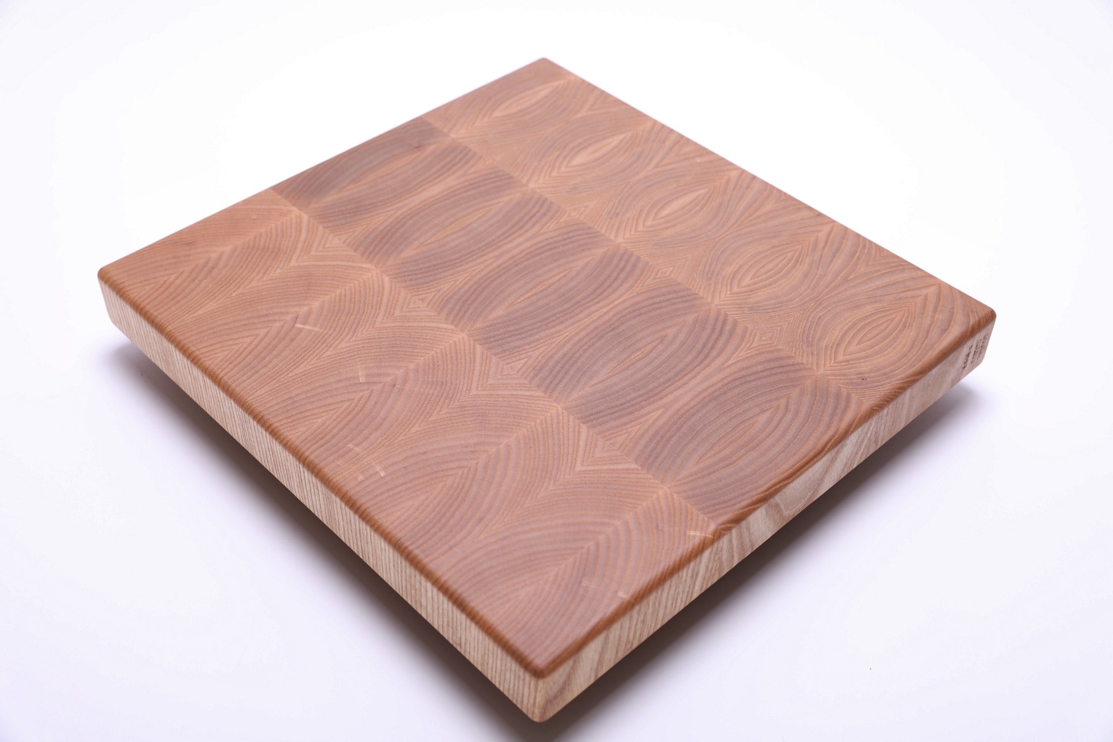 #3057 Book Matched Ash End Grain Cutting Board  (14 1/2" x 13 3/4" x 1 5/8")