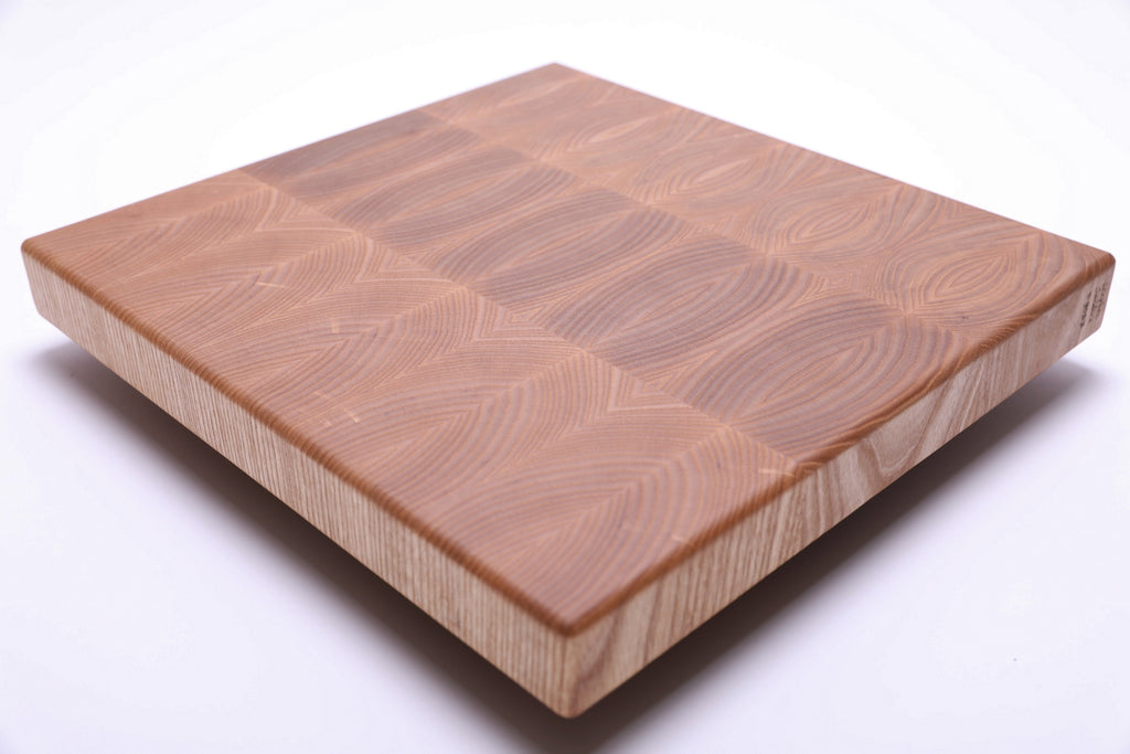 #3057 Book Matched Ash End Grain Cutting Board  (14 1/2" x 13 3/4" x 1 5/8")