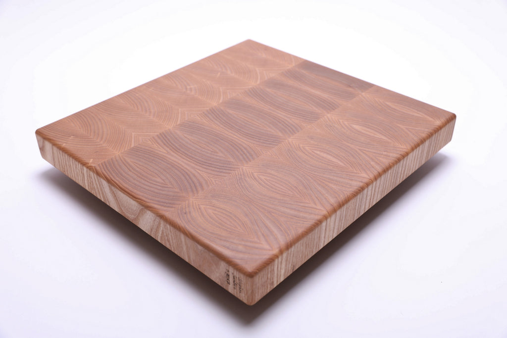 #3057 Book Matched Ash End Grain Cutting Board  (14 1/2" x 13 3/4" x 1 5/8")