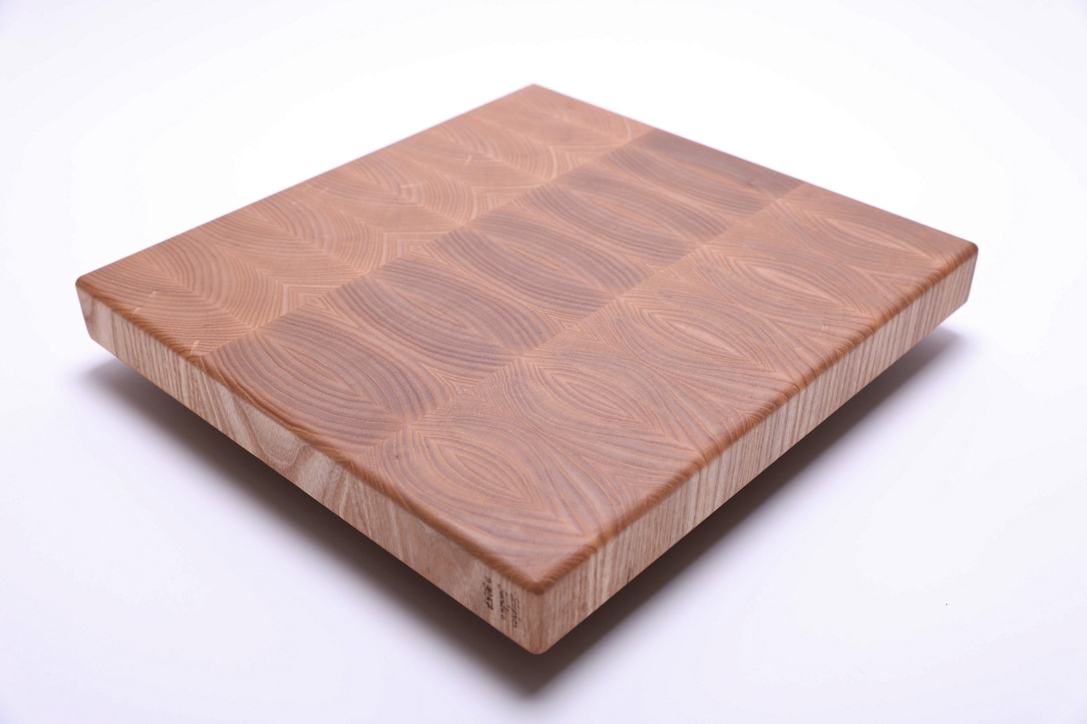 #3057 Book Matched Ash End Grain Cutting Board  (14 1/2" x 13 3/4" x 1 5/8")