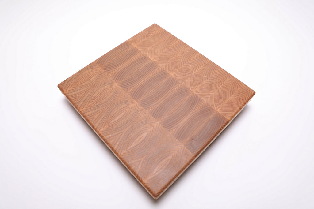 #3057 Book Matched Ash End Grain Cutting Board  (14 1/2" x 13 3/4" x 1 5/8")