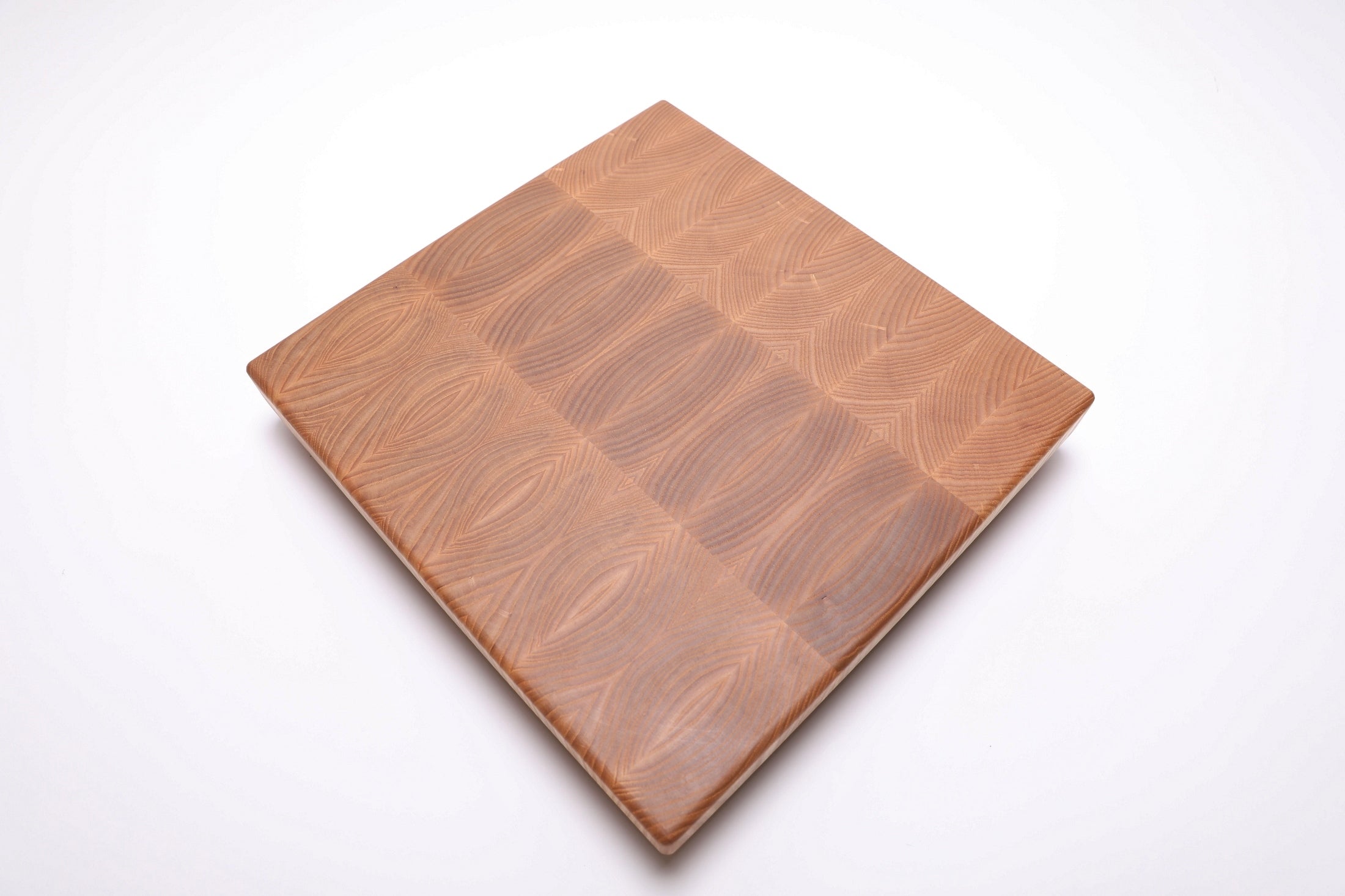 #3057 Book Matched Ash End Grain Cutting Board  (14 1/2" x 13 3/4" x 1 5/8")