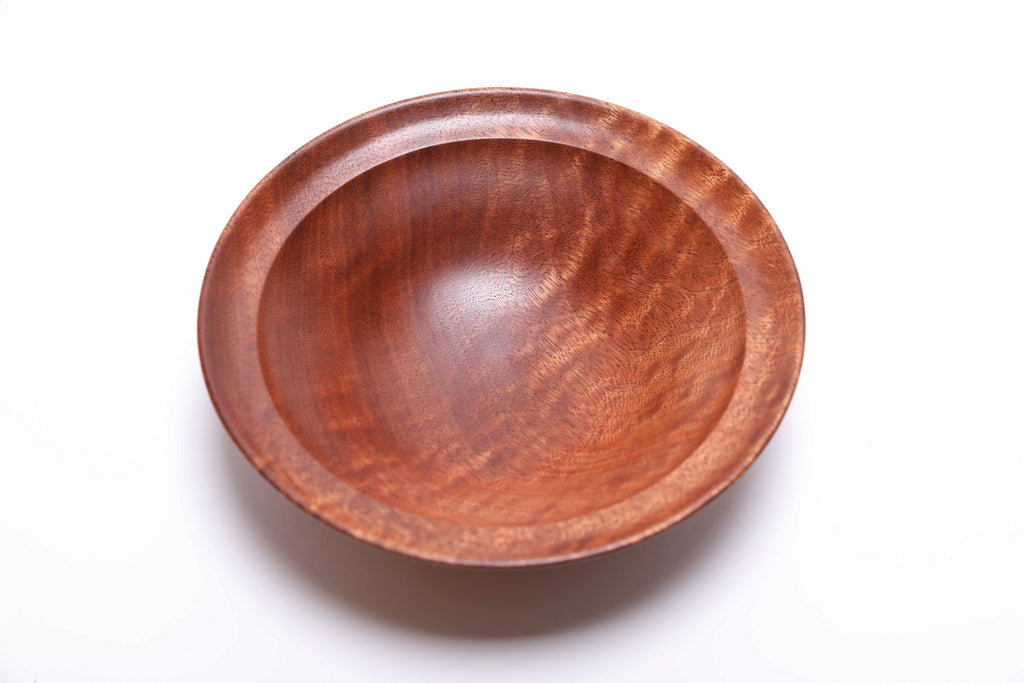 #2657 Pommele Sapele Wooden Bowl  (7 3/8" x 2")