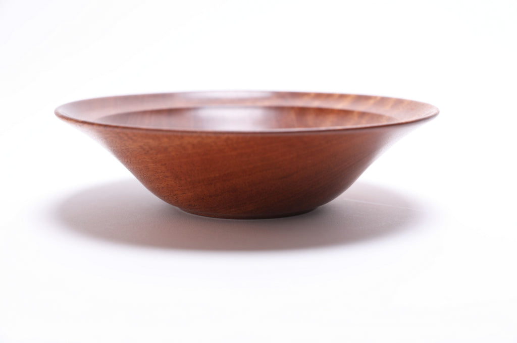 #2657 Pommele Sapele Wooden Bowl  (7 3/8" x 2")