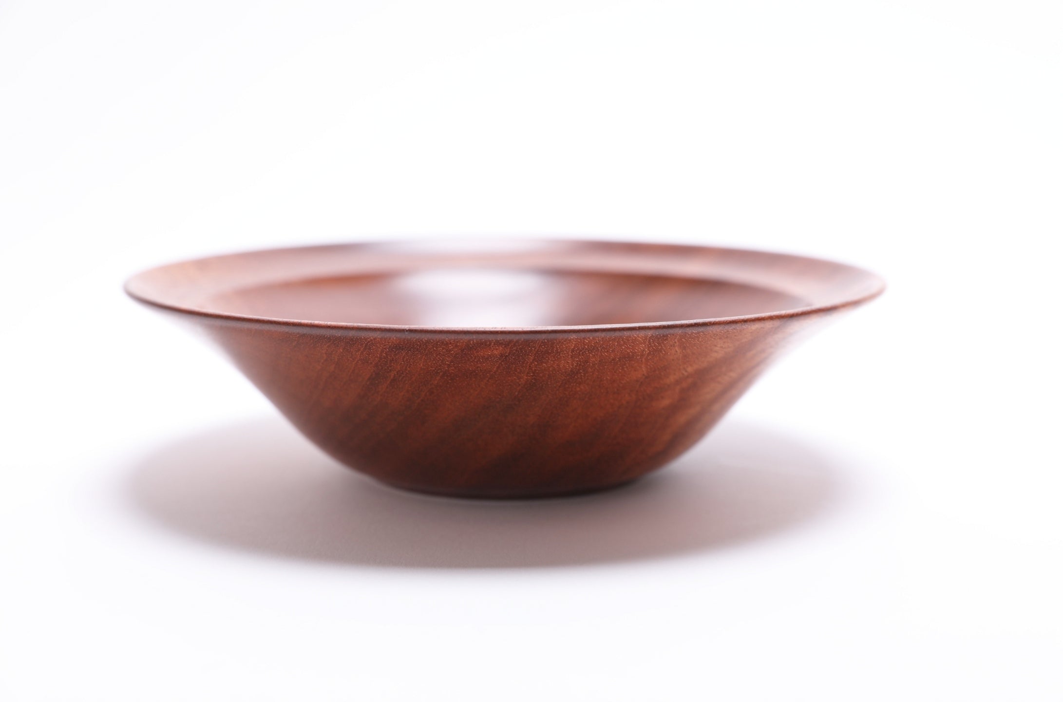 #2657 Pommele Sapele Wooden Bowl  (7 3/8" x 2")