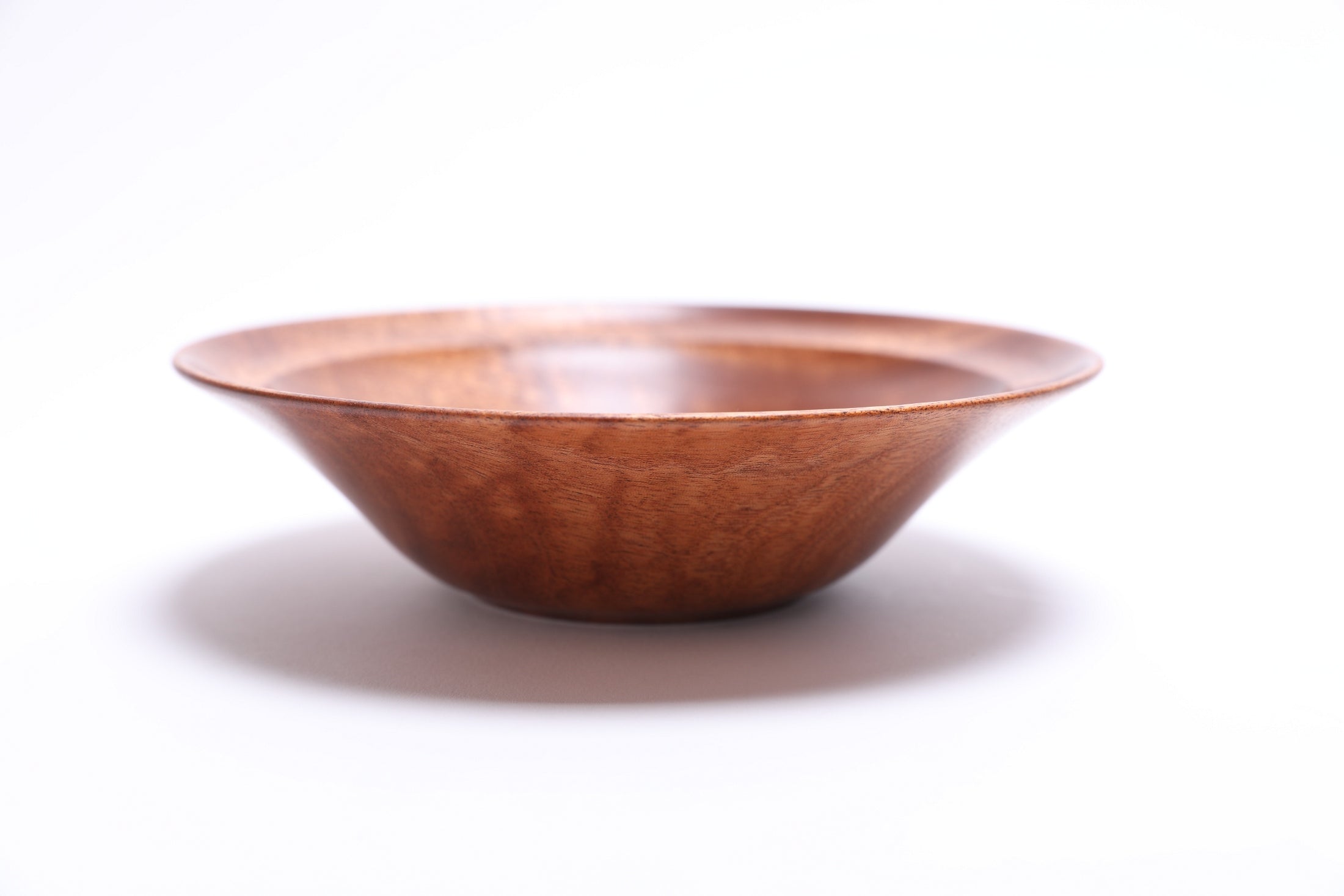 #2657 Pommele Sapele Wooden Bowl  (7 3/8" x 2")