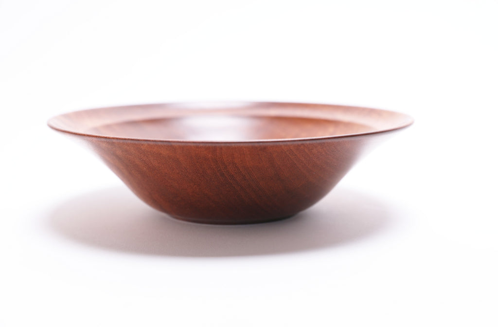 #2657 Pommele Sapele Wooden Bowl  (7 3/8" x 2")
