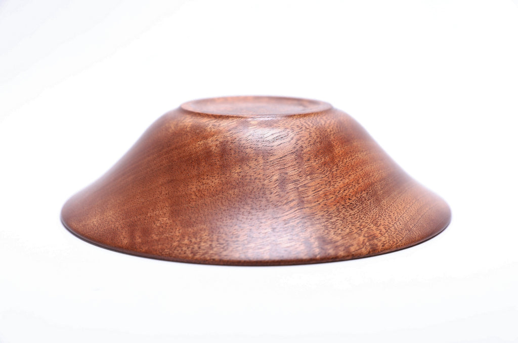 #2657 Pommele Sapele Wooden Bowl  (7 3/8" x 2")
