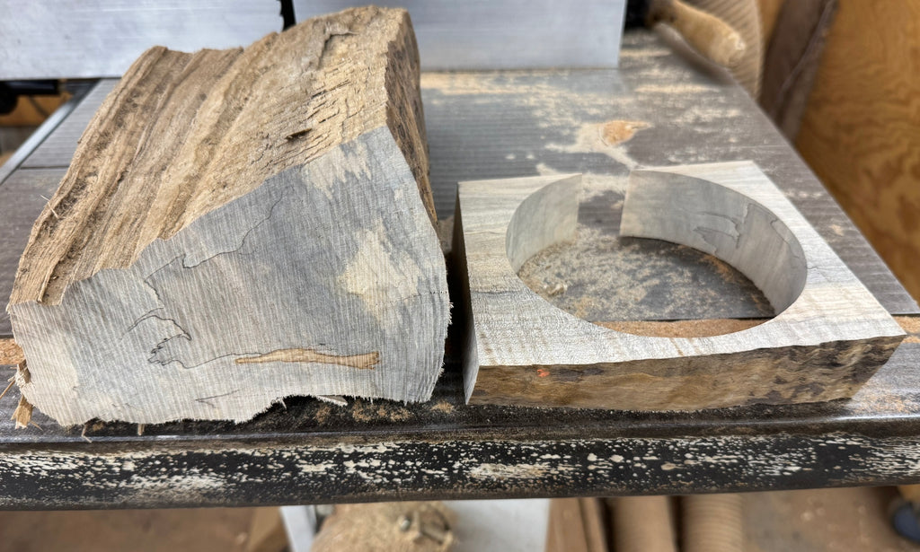 #2800 Spalted Tiger Maple Wooden Bowl  (4 3/4" x 1 3/8")