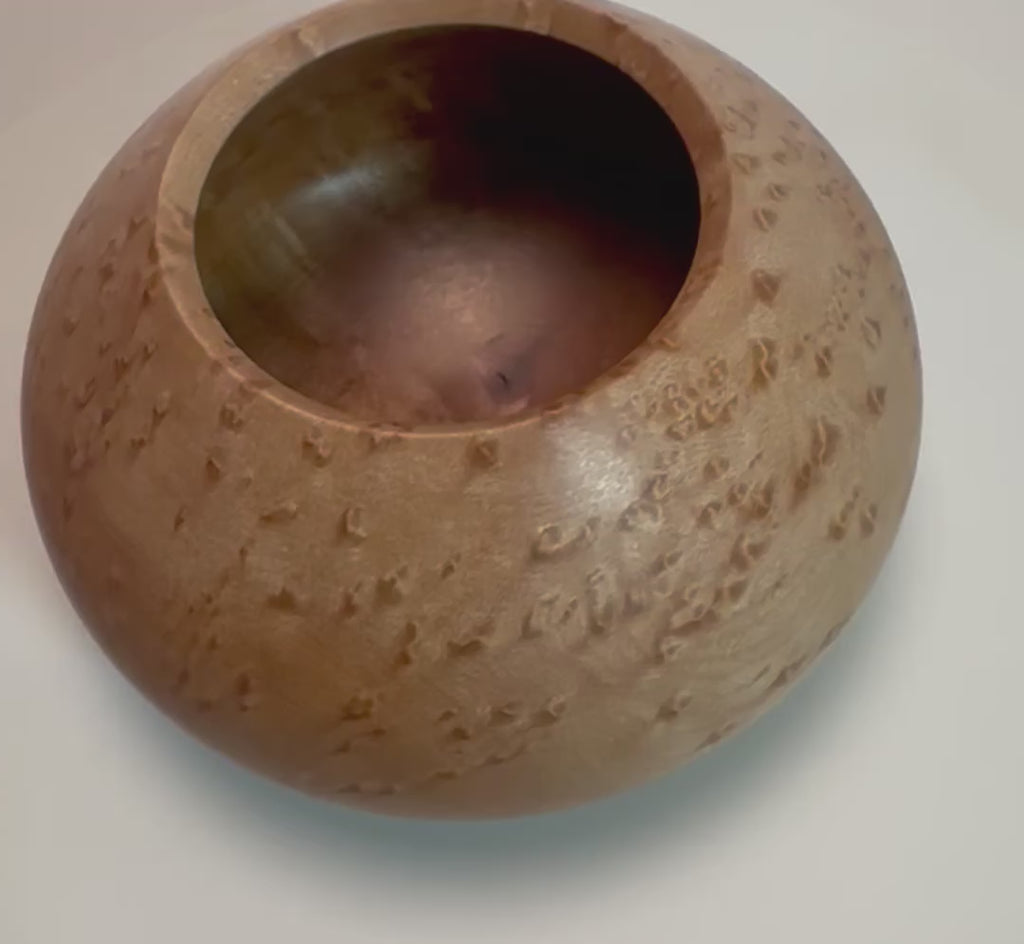 #2627 Birdseye Maple Hollow Form  4 5/8" x 2 3/4"