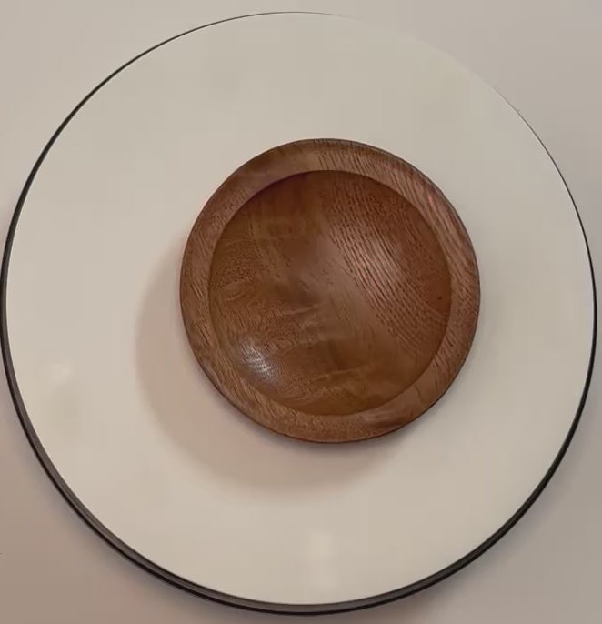 #2512 Oak Burl Wooden Ring Dish  4 7/8" x 3/4"