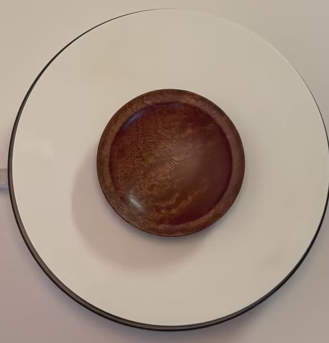 #3000 Pommele Sapele Ring Dish  4 12/4" x  7/8"