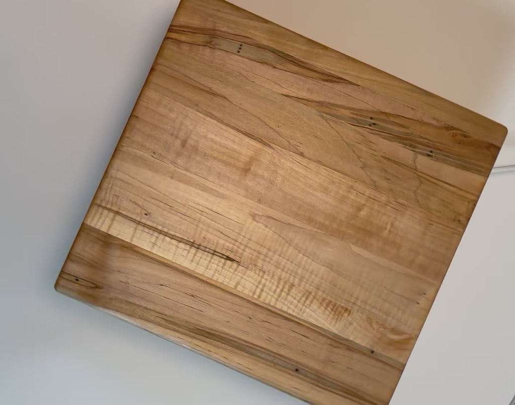#3037 Edge Grain Ambrosia Maple Wooden Cutting Board  (13 1/2" x 12 5/8" x 2")